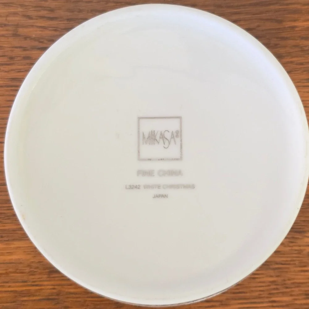 Vintage Mikasa Winter Trinket Dish & Hanson ‎ Stainless Steel Vase Square Modern